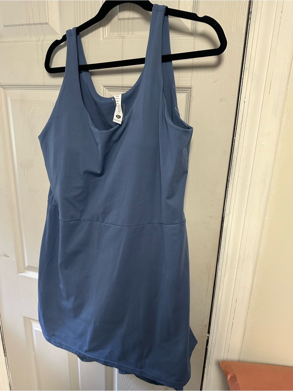 Women’s Scoop Neck Tank romper with built in shorts - has a spot on the back